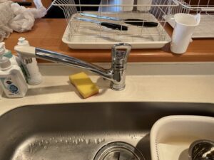 長野キッチン取付け隊　浄水器一体水栓の取替　施工前